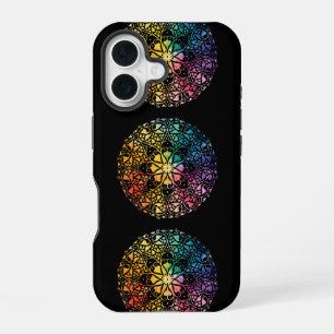 Coque iPhone 16 Fenêtre gothique Fierté arc-en-ciel