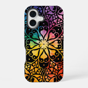 Coque iPhone 16 Fenêtre gothique Fierté arc-en-ciel