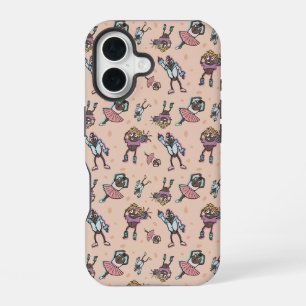 Coque iPhone 16 Fête dansante des haricots de café en dessin animé