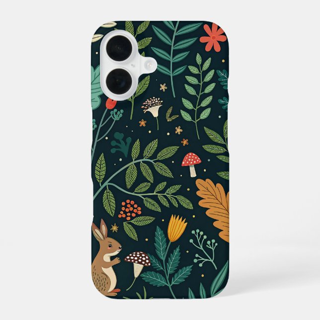 COQUE iPhone 16 FEUILLAGE FORESTIER (Verso)