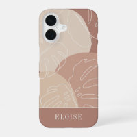 Feuille de Monstera Tropical Bohème Terre Cuite Cl