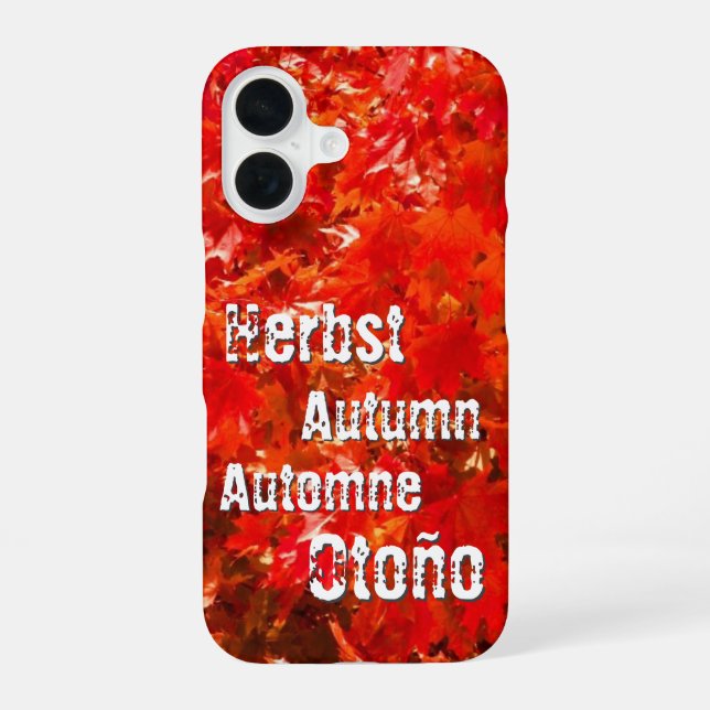 Coque iPhone 16 Feuilles d'automne (Verso)