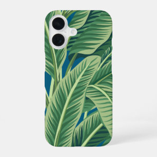 Coque iPhone 16 Feuilles de bananes tropicales vertes