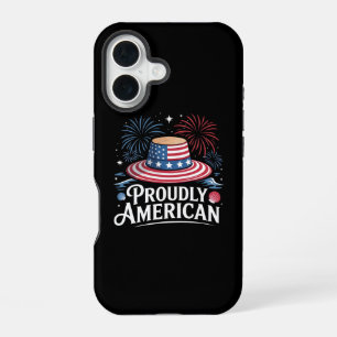 Coque iPhone 16 Fièrement américain - Chapeau de soleil de plage p