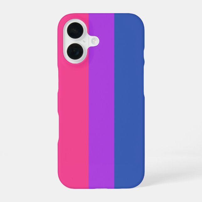 Coque iPhone 16 Fierté bisexuelle (Verso)