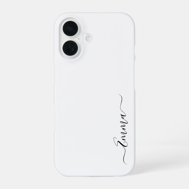 Coque iPhone 16 Fille blanche moderne Imprimer tendance (Verso)