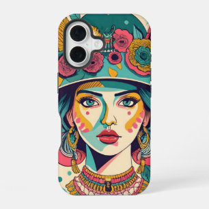 Coque iPhone 16 filles avec casquette