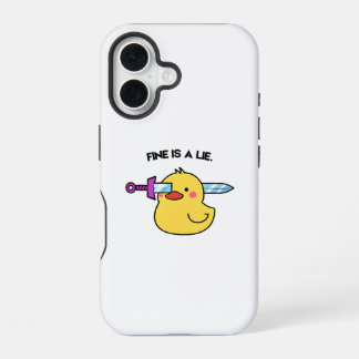 Coque iPhone 16 Fine est un mensonge – Étui iPhone 16 humour noir