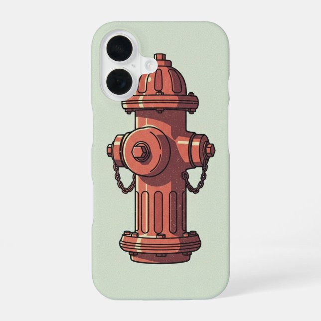 Coque iPhone 16 Fire Hydrant Minimal (Verso)