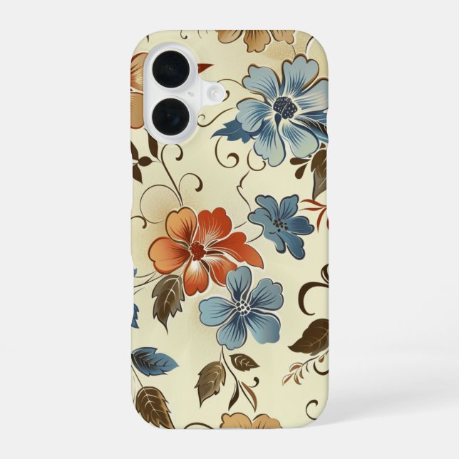 Coque iPhone 16 Fleur Boho (Verso)