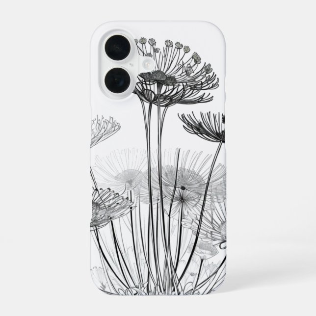 Coque iPhone 16 Fleur de dentelle (Verso)