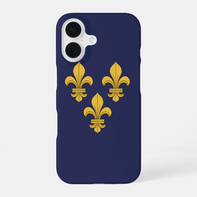 Coque iPhone 16 Fleur de lis (Verso)