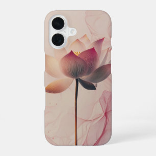 Coque iPhone 16 Fleur d'illusion rose