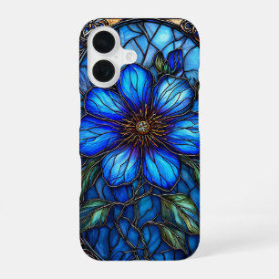 Coque iPhone 16 Fleur en verre coloré vibrant