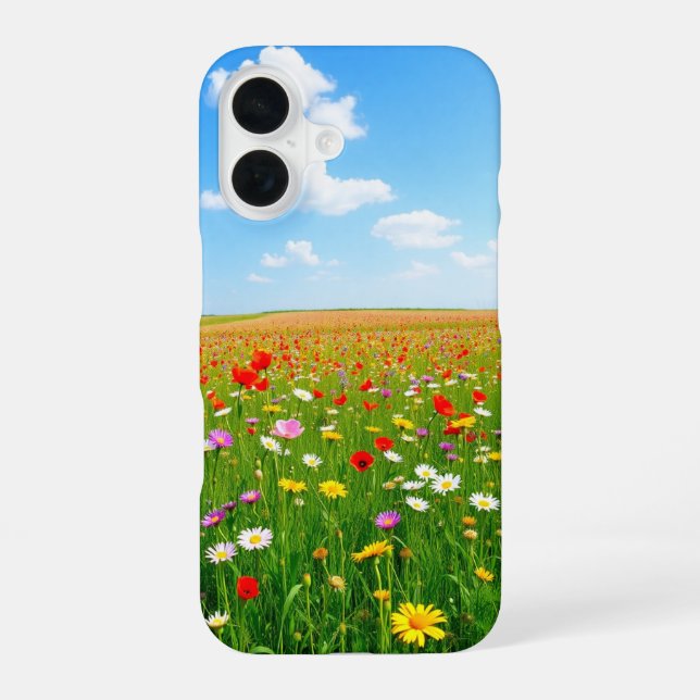 Coque iPhone 16 Fleur sauvage Meadow (Verso)