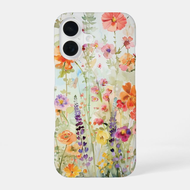 Coque iPhone 16 Fleur Sauvage Vibrante (Verso)