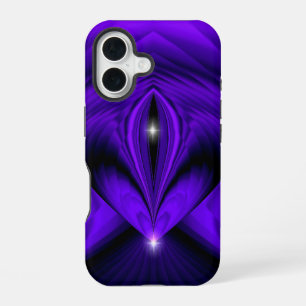 Coque iPhone 16 Fleur Violette Rêves d'Arc-en-Ciel Deux Étoiles