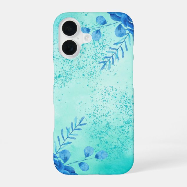 Coque iPhone 16 Fleurs aquarelles cerises (Verso)