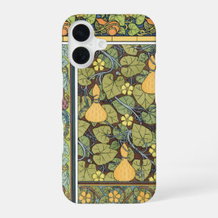 Coque iPhone 16 Fleurs Art Nouveau Vintage Légumes, Courges