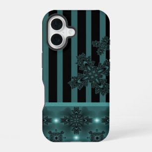 Coque iPhone 16 Fleurs Artdeco dans le style rétro