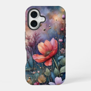 Coque iPhone 16 Fleurs au bord de l'eau