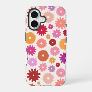 Coque iPhone 16 Fleurs Colorées Grand Motif