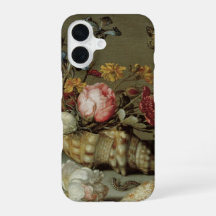 Coque iPhone 16 Fleurs, coquillages et insectes Balthasar van der