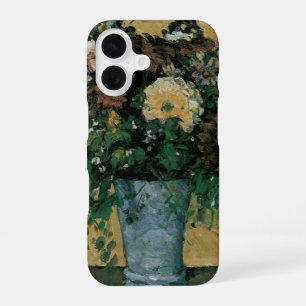Coque iPhone 16 Fleurs dans un vase bleu par Paul Cezanne Art vint