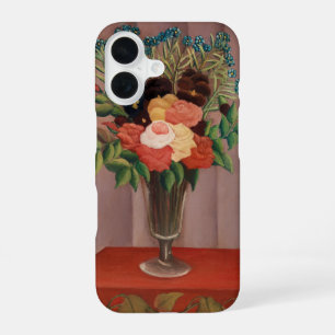 Coque iPhone 16 Fleurs de cottage vintage Henri Rousseau français