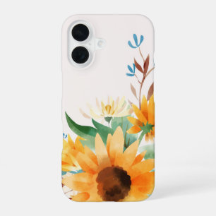 Coque iPhone 16 Fleurs de couleur aquarelle