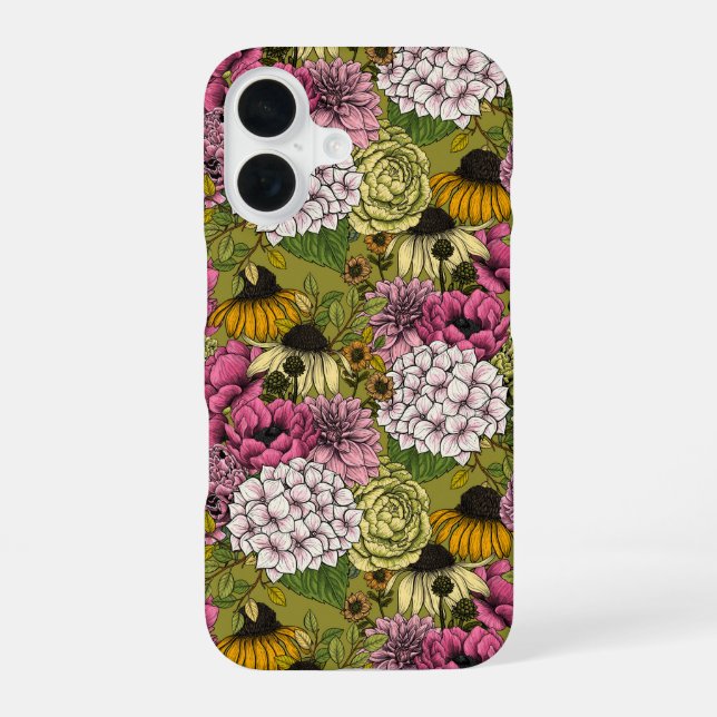 Coque iPhone 16 Fleurs de jardin 2 (Verso)