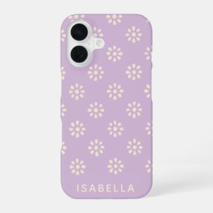 Coque iPhone 16 Fleurs de lavande Boho Motif personnalisé