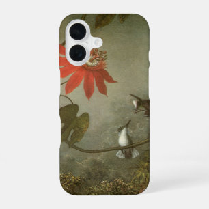 Coque iPhone 16 Fleurs de passion et colibris par Martin J Heade