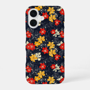 Coque iPhone 16 Fleurs exotiques Motif Floral