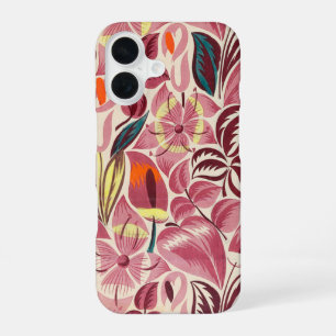Coque iPhone 16 Fleurs tropicales  