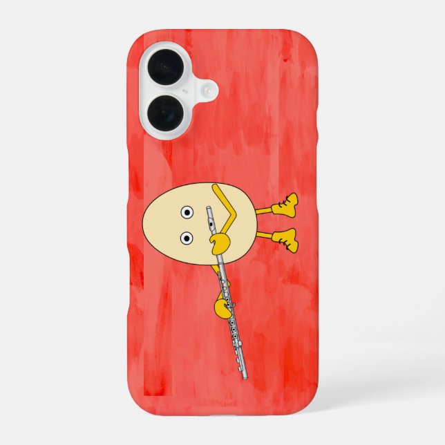 Coque iPhone 16 Flûte Jouer Egghead (Verso)