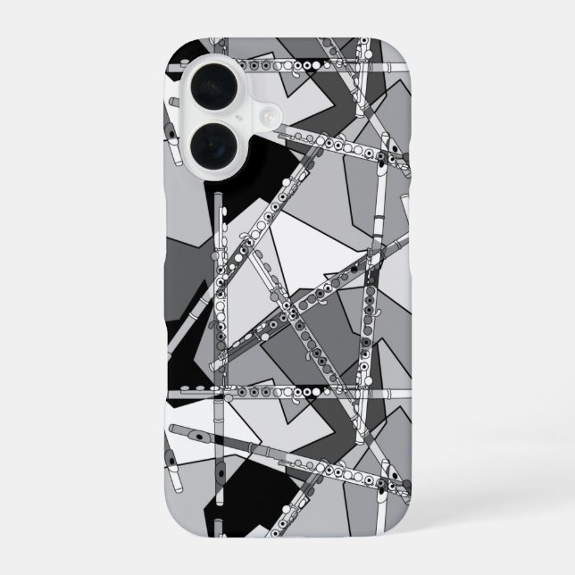 Coque iPhone 16 Flûtes Abstraites (Verso)