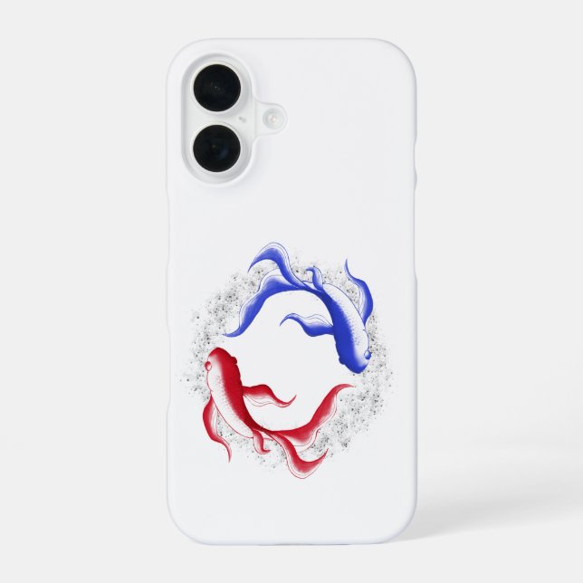 Coque iPhone 16 Flux martial abstrait Yin Yang art martial (Verso)