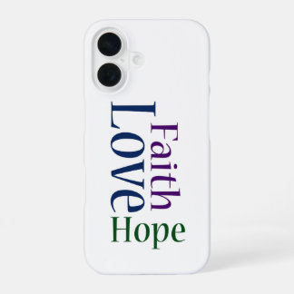 Coque iPhone 16 Foi, Espérance et Amour : 1 Corinthiens 13:13 Hous