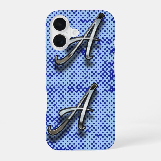 Coque iPhone 16 Fond de ton d'écran Monogramme  (Verso)