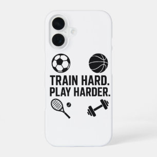 Coque iPhone 16 Fond d'écran « Entraînement Intensif, Loisirs Enco