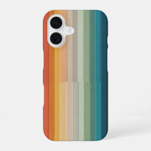 Coque iPhone 16 Fondu en bloc à rayures rétro
