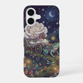 Coque iPhone 16 Forêt féerique de fantasy sombre de minuit Gothiqu