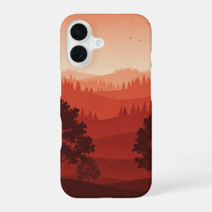 Coque iPhone 16 Forêt Rétro d'Automne