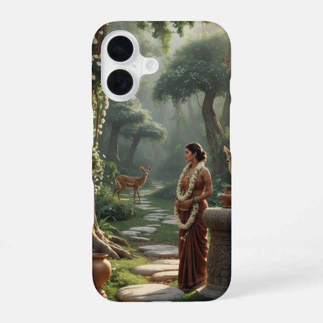 Coque iPhone 16 Forêt sereine  (Verso)