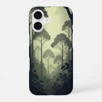Forêt tropicale brumeuse vintage