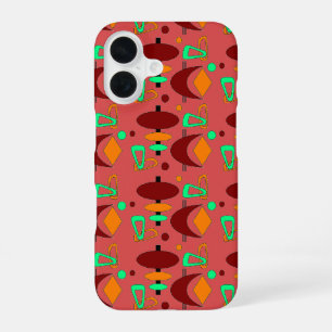 Coque iPhone 16 Formes de Totem en Croissant Rétro