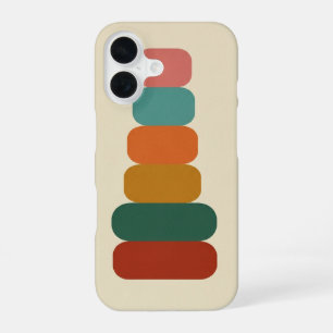 Coque iPhone 16 Formes rondes empilées rétro