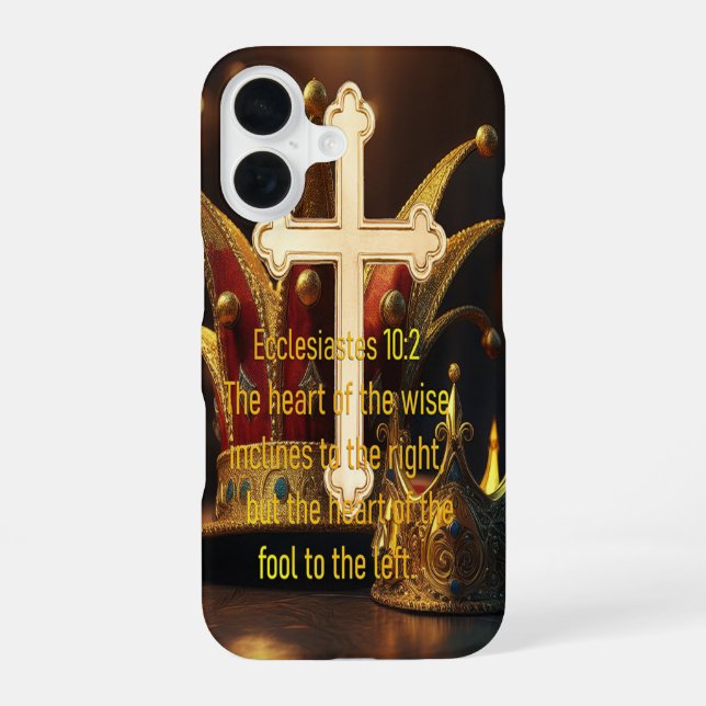 Coque iPhone 16 Fou contre sage (Verso)