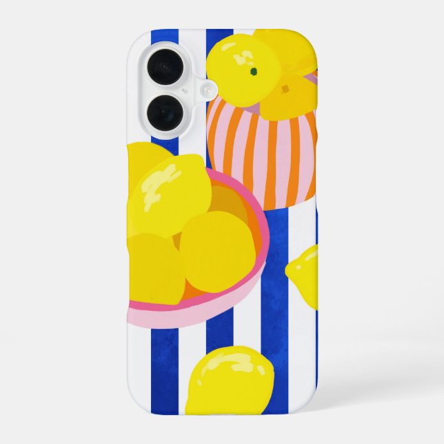 Coque iPhone 16 Fraîcheur de citron (Verso)